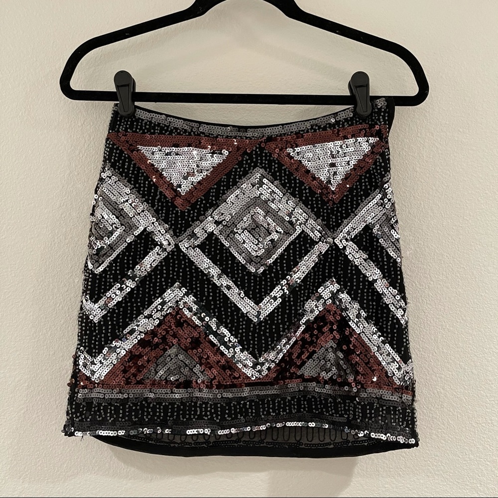 Sequin mini skirt
